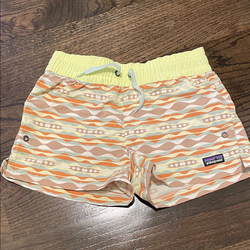 NWOT Patagonia board shorts - Yellow and Orange Pattern